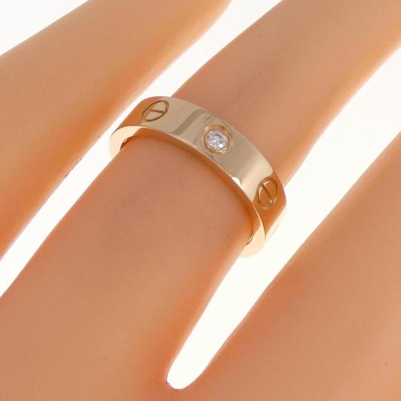 CARTIER Mini Love 1P Ring US Size 4 Gold-Plated Stainless Steel - Picture 5 of 5